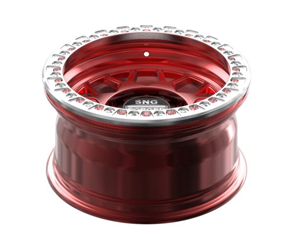 SNG Forged premium forged wheels displayed in a high-performance automotive setting.