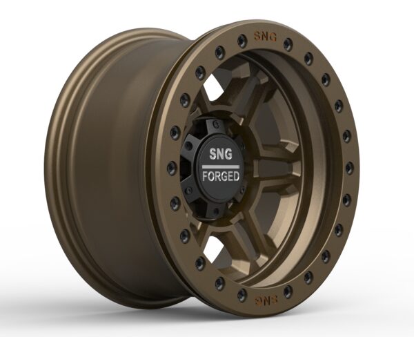 SNG Forged premium forged wheels displayed in a high-performance automotive setting.