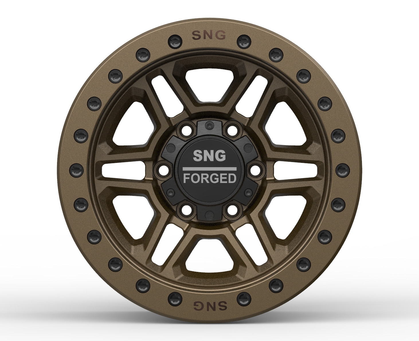 SNG Forged premium forged wheels displayed in a high-performance automotive setting.