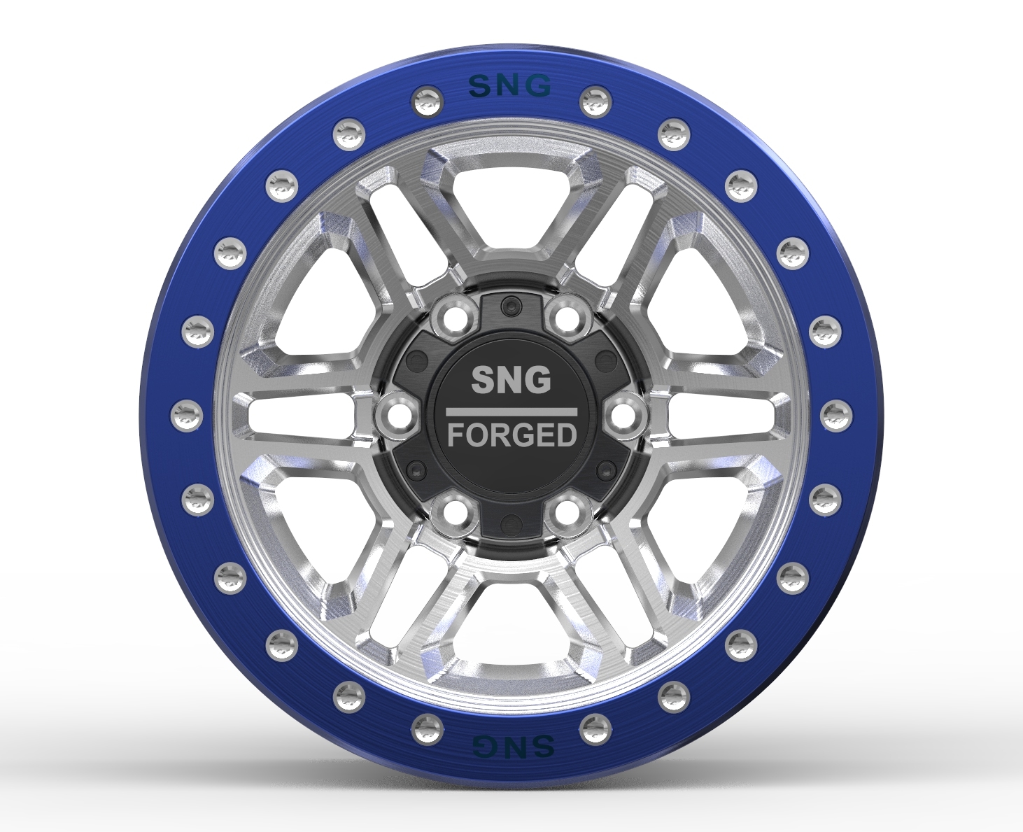 SNG Forged premium forged wheels displayed in a high-performance automotive setting.