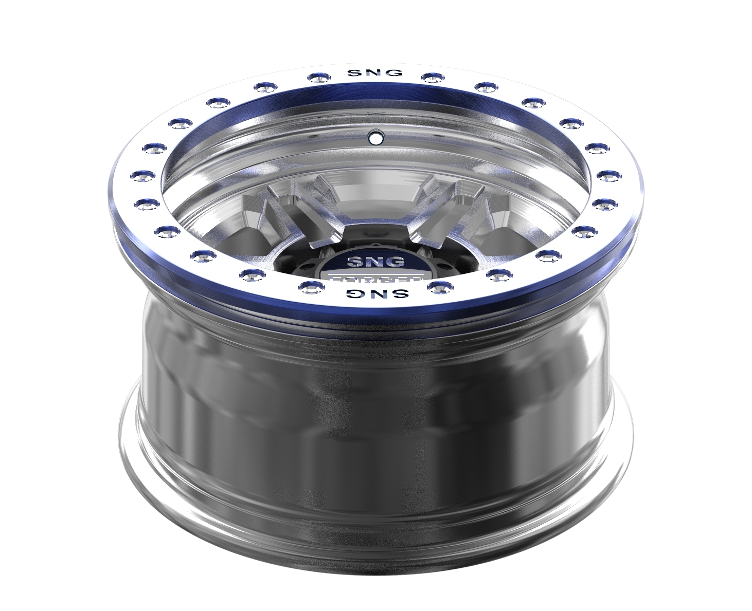 SNG Forged premium forged wheels displayed in a high-performance automotive setting.