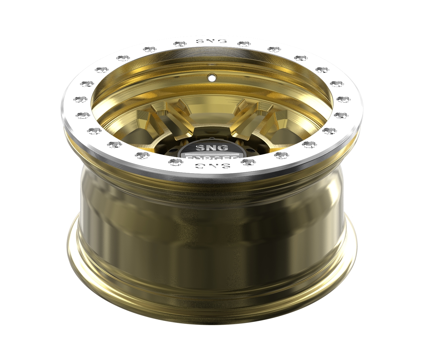 SNG Forged premium forged wheels displayed in a high-performance automotive setting.