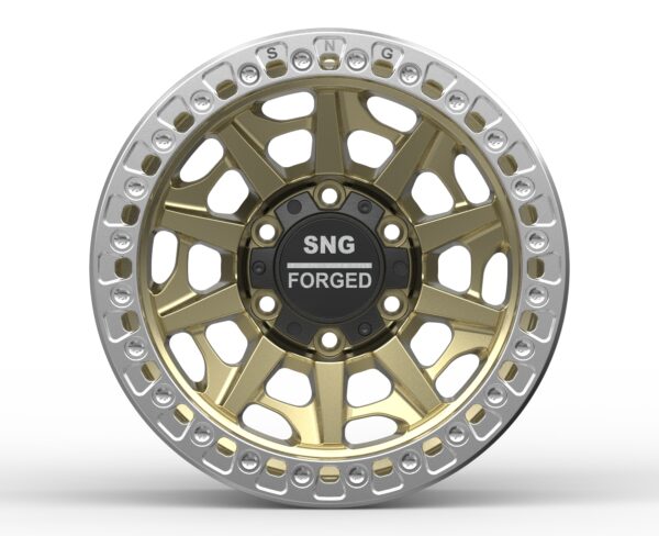 SNG Forged premium forged wheels displayed in a high-performance automotive setting.