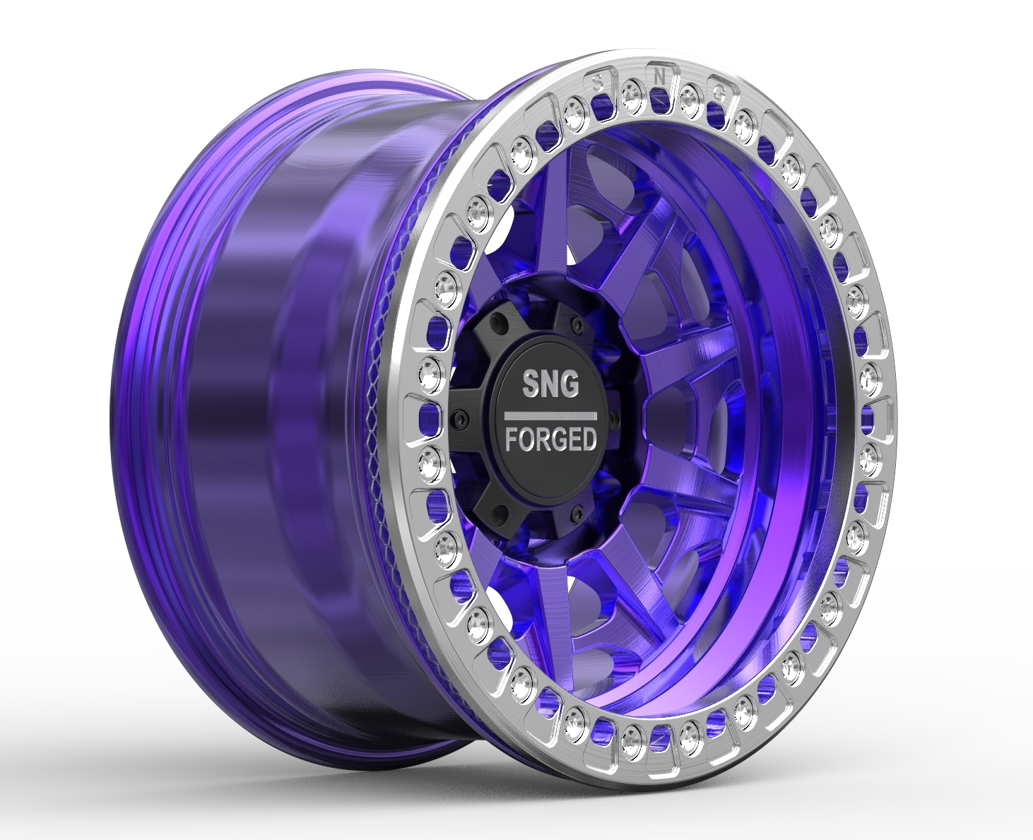SNG Forged premium forged wheels displayed in a high-performance automotive setting.